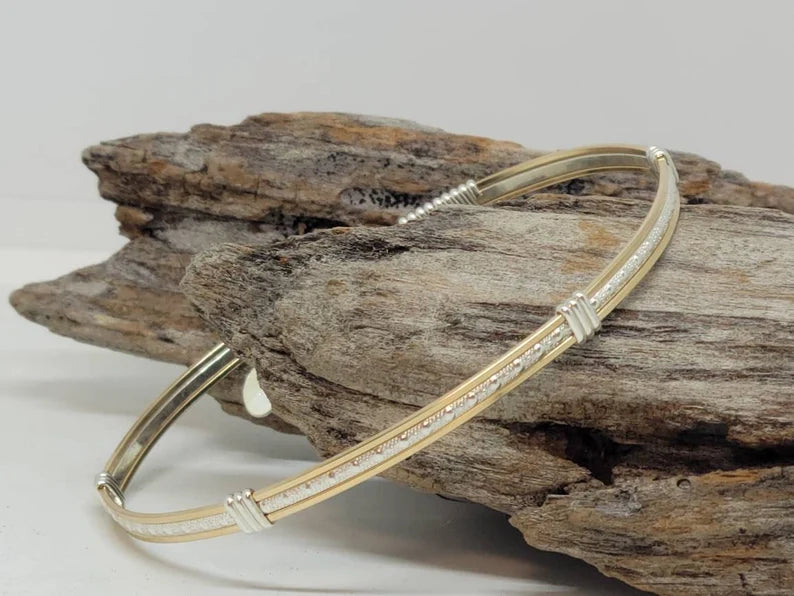 Melissa: Simple Gold and Silver Stackable Bracelet