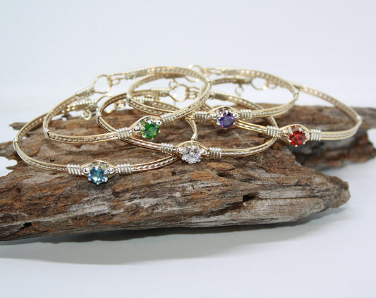 Birthstone Bracelet, Gold and Silver