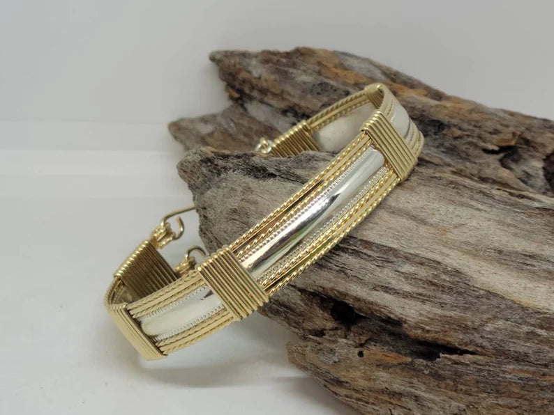 Morning Sunrise: Gold and Silver Bracelet